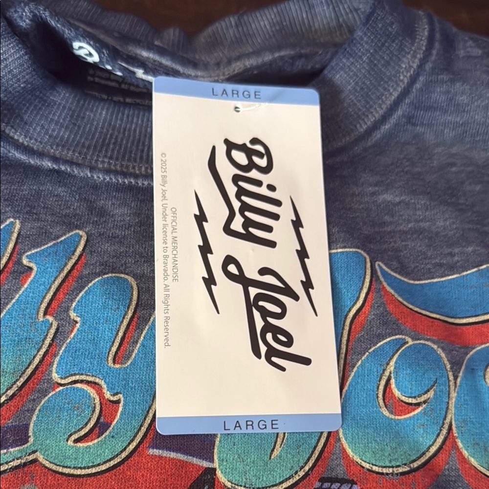 NWT Billy Joel Graphic Sweatshirt Large  - Gray - Picture 4 of 4